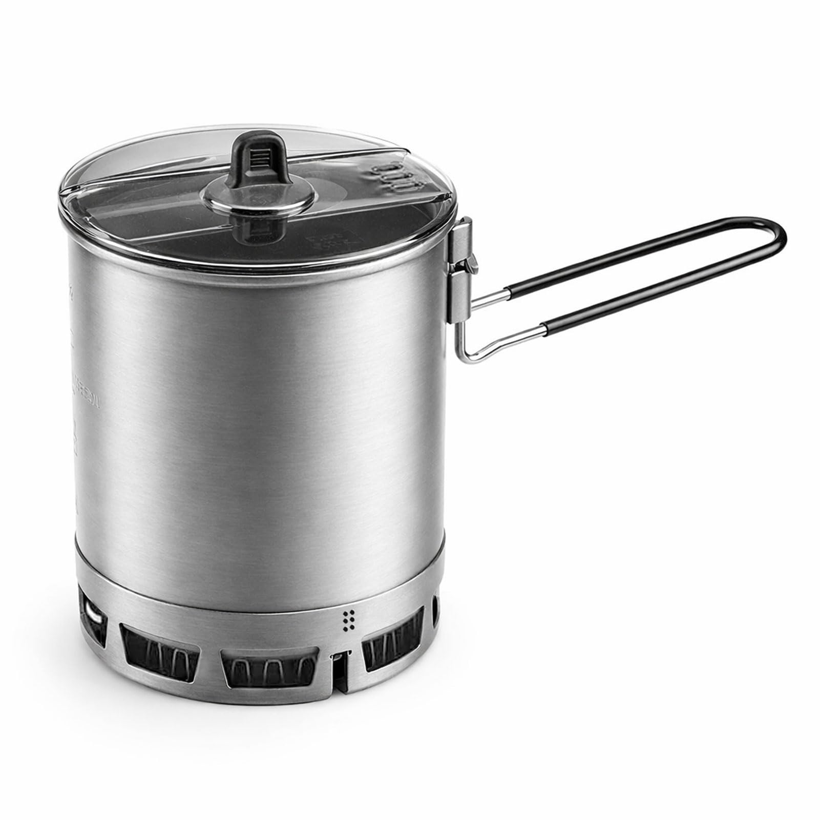 Camping Topf für Gaskocher, 600ml 162g Faltbar mit Wärmetauscher – Camping Kochtopf für Outdoor, Wandern & Reisen
