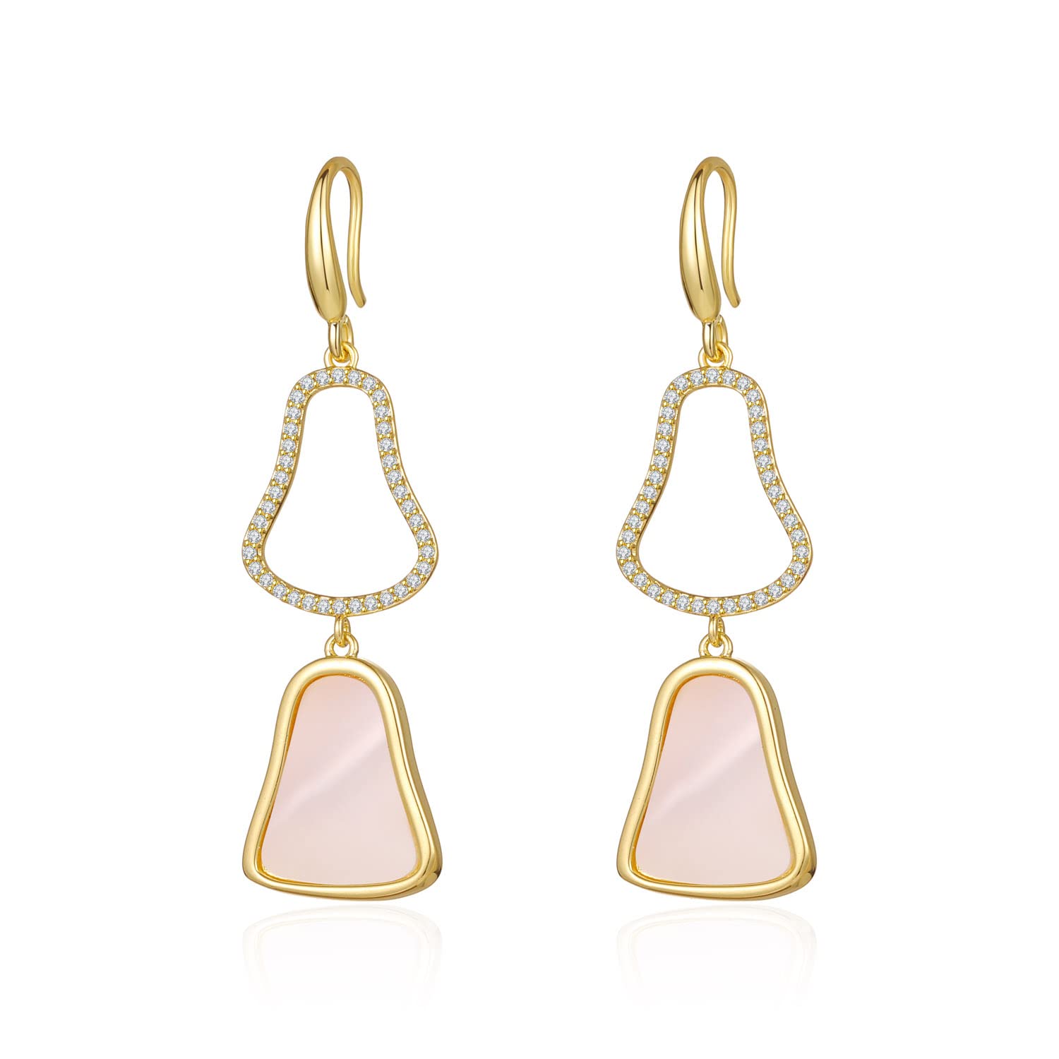 Bijoux dames collier coquille symétrique suspendue pendentif - 7
