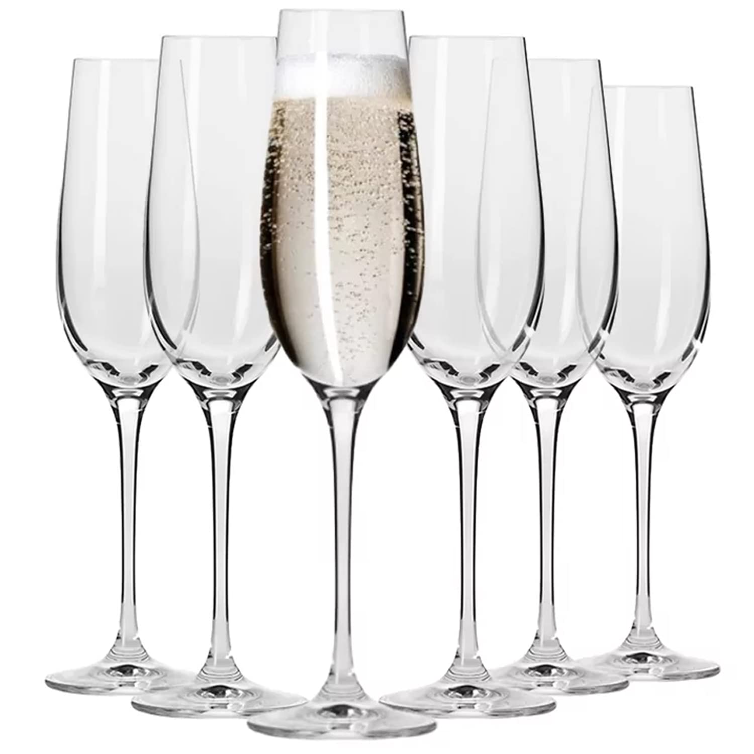 konsimo Sektgläser 6er Set - Aperol Spritz Gläser Rotweingläser Weißweingläser Weingläser Set von 6 – Weinglas – Aperitifgläser - Kristallgläser Champagner - 180 ml