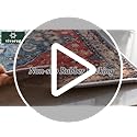 vivorug Blue 5x7 Area Rugs - Ultra-Thin Washable Rug with Non-Slip Backing, Ideal for Living Room, Bedroom, Dining Room Indoor - Vintage, Easy Clean, Durable, Low Pile Rug