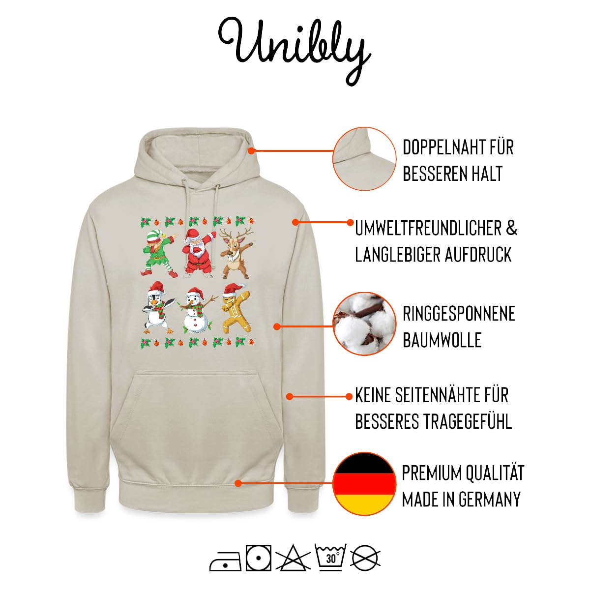Dabbing - Maglione natalizio con elfo Babbo Natale e alce