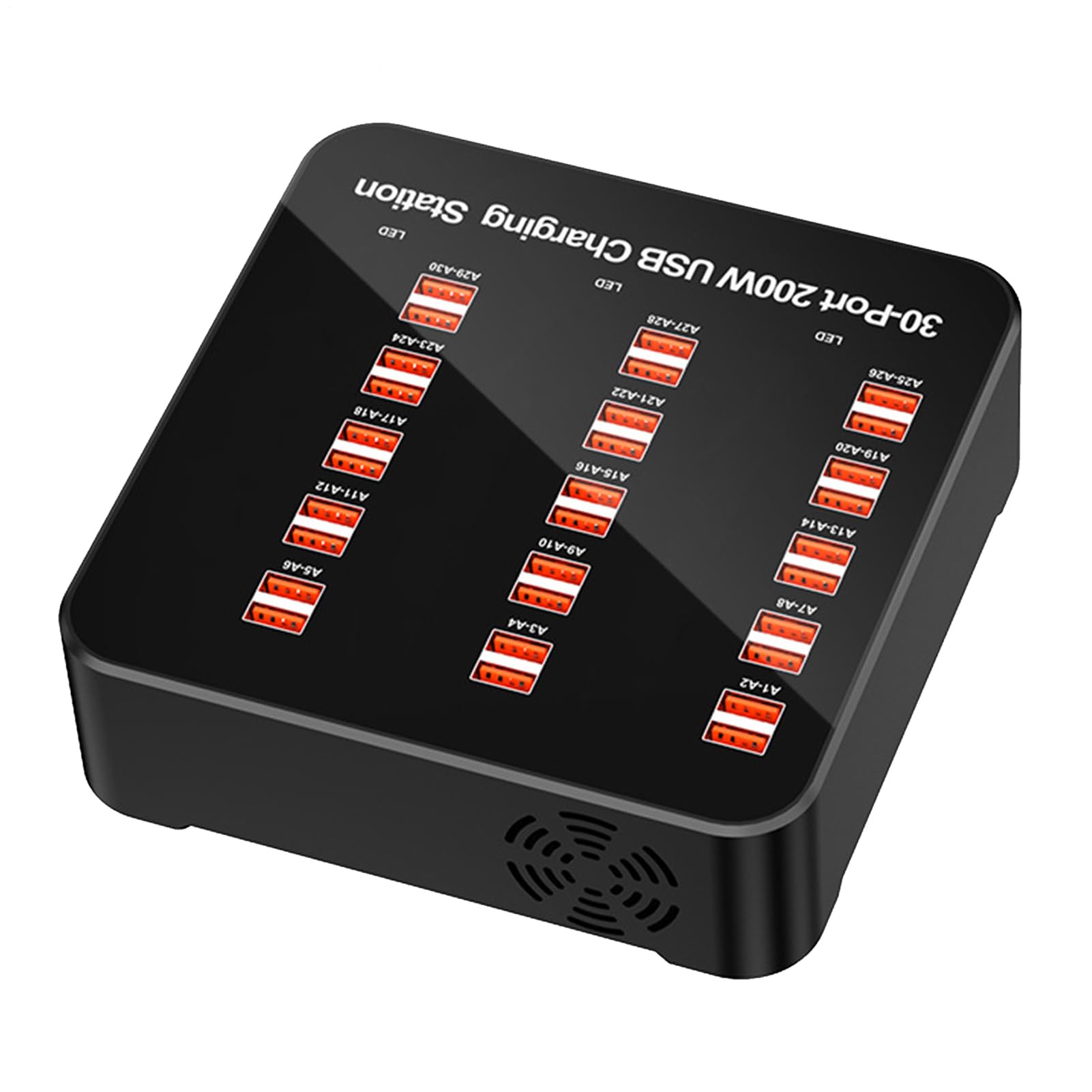 Stazione di Ricarica USB Hub Di Ricarica A Porte Multiple | Presa Intelligente per Laptop PC Smartphone Casa Ufficio Viaggio