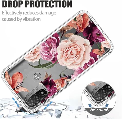 Miniatura 7 de Ueokeird Funda para Moto E20Moto E30Moto E40, XT2155 XT2158 con protector de pantalla de vidrio templado, funda protectora de cuerpo completo con