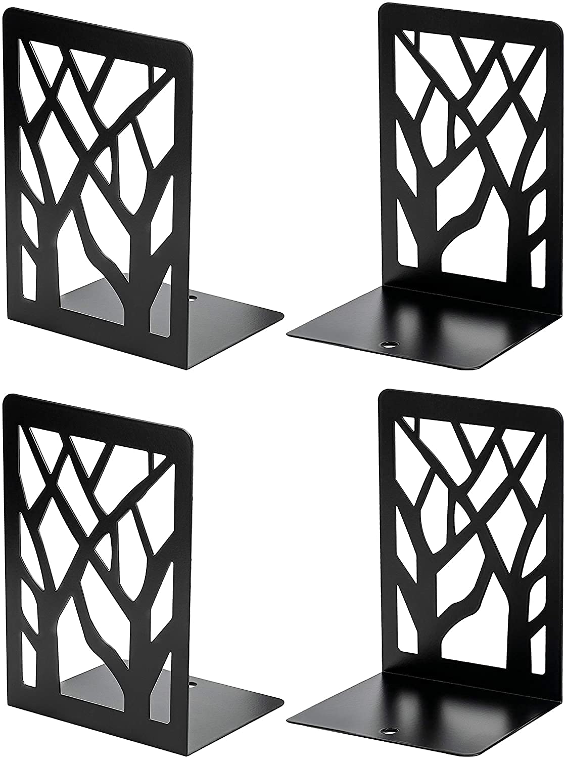 Snazzy Heavy Duty Metal Bookend, Bookend for Shelve (Set of 4/2 Pair)
