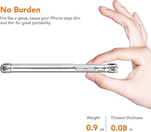 Miniatura 3 de Funda transparente con tarjetero, [ajuste delgado] [compatible con cargador inalámbrico] Funda protectora de TPU suave que absorbe los golpes con