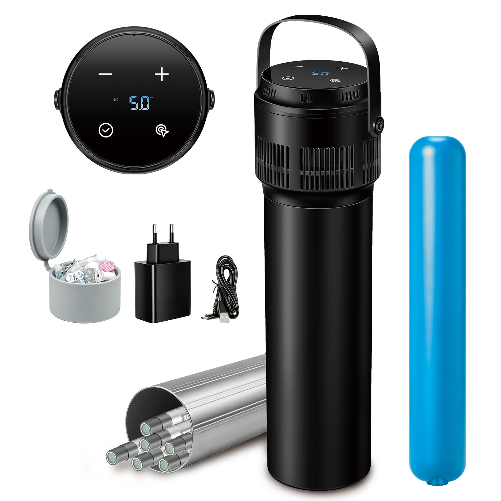 Sendowtek Porta Insulina Termico da Viaggio, Temp-Display, USB, 2-20℃