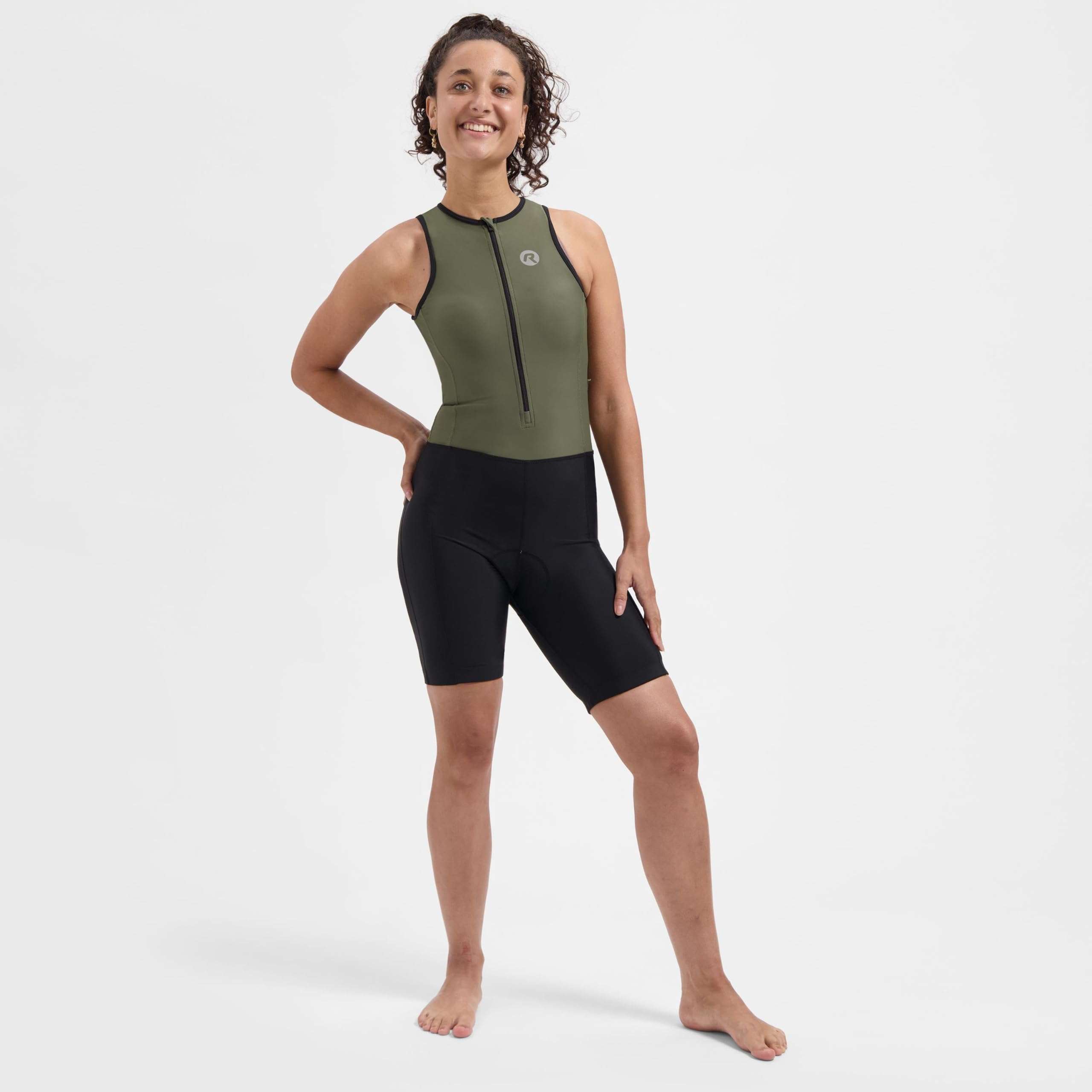Rogelli Triathlonanzug ärmellos Trisuit mit Rückentaschen