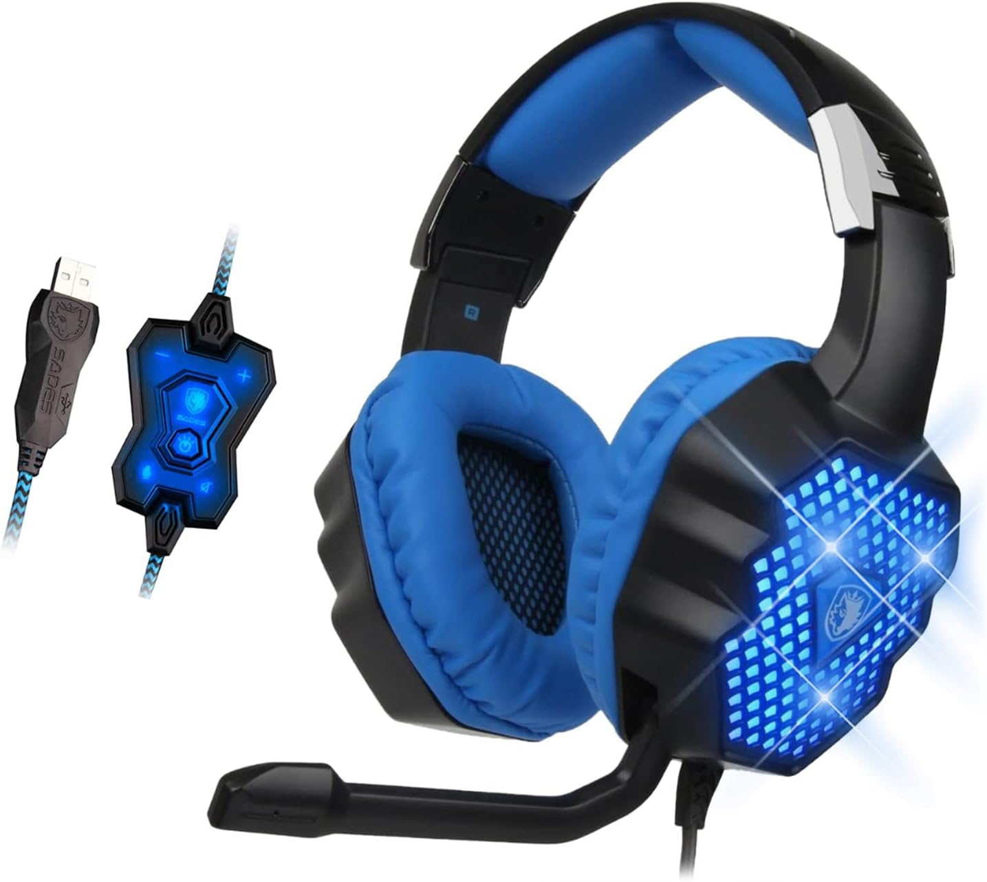 Anivia A70 USB Gaming Headset with Microphone for PS5 PS4 PC Xbox One