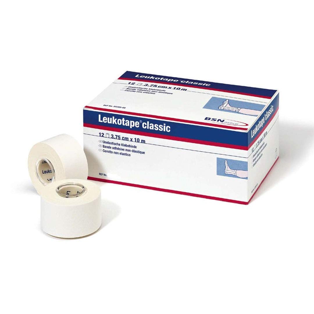BSN Leukotape Classic 3,75 cm x 10 m, color blanco, 1er Pack (1 x 12 unidades)