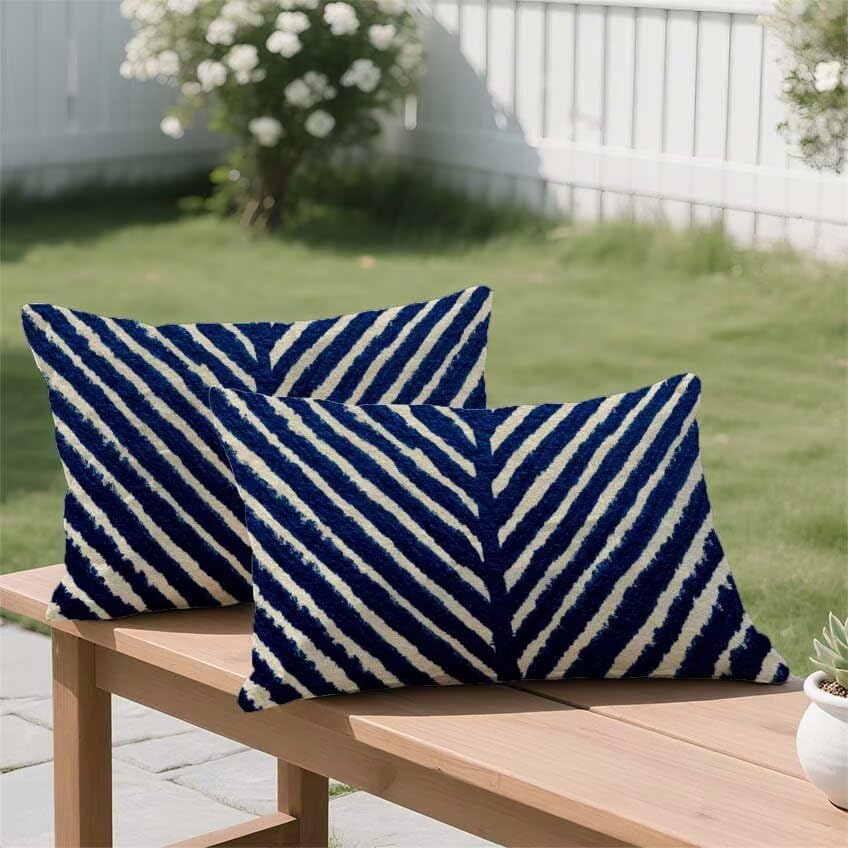 Housse de coussin 70x90cm imperméable anti tache pour canapé extérieur - 3