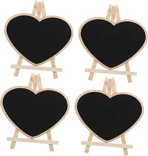 4pcs Vertical Blackboard Chalk Board Markers Chalkboard Sign Mini Blackboard Signs Sandwich Board Sign Mini Dry Erase Board Wooden Signs Wooden
