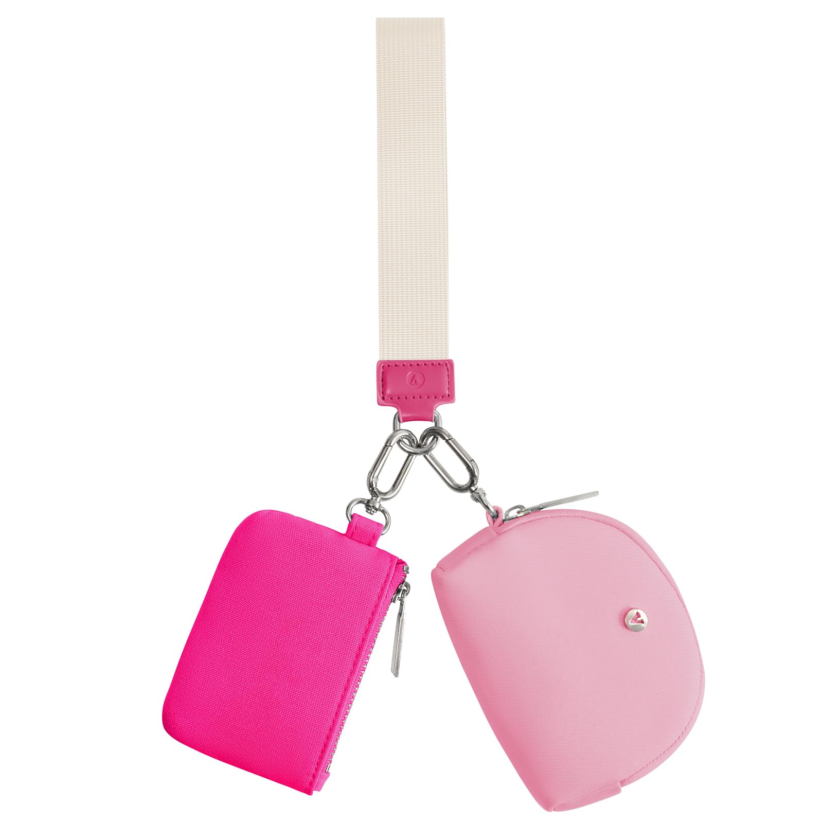 KeyChain Wallet Wristlet Wallets For Women Mini Zip Dual Pouch Wristlet