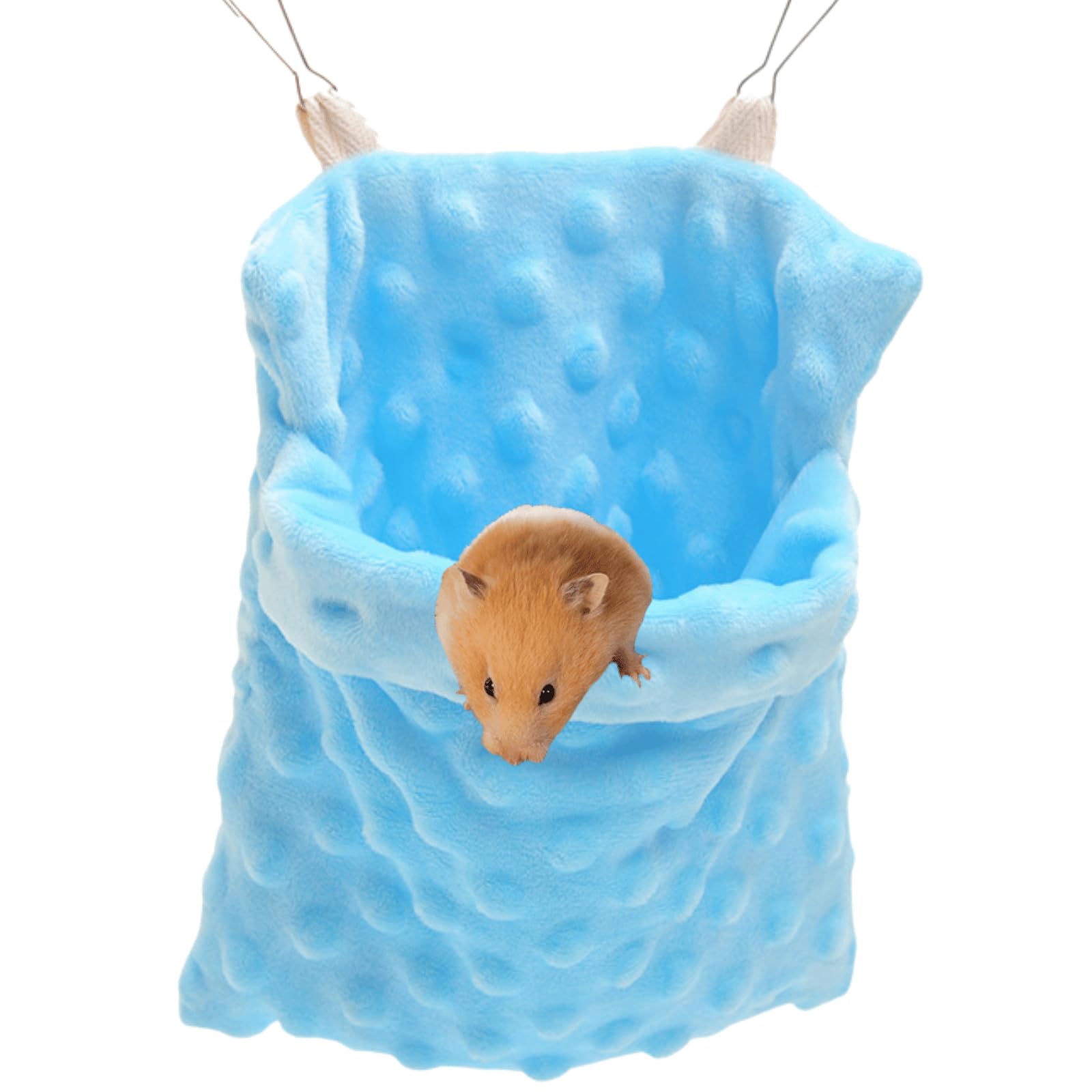 Sugar Glider Bonding Pouch Carrier Bag Sling Sleep Bag with Adjustable Strap for Travel Gliders Ferret Rat Hedgehog Hamster Small Pets (Blue)