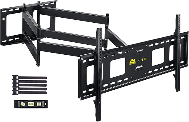 FORGING MOUNT Long Reach 1090mm TV Wall Bracket Mount,Double Articulating Arm Full Motion Tilt & Swivel TV Wall Mount for 42 to 95 Inch Flat/Curve TVs, Max load 75kg,VESA 800x400mm