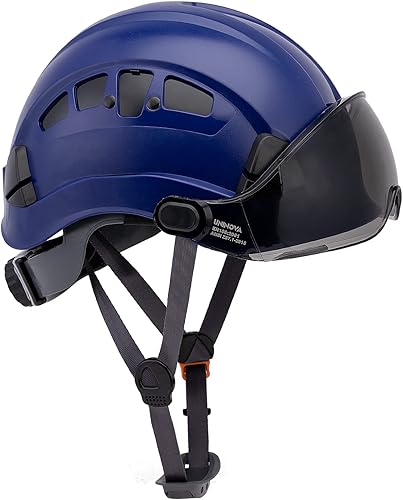 UNINOVA Casco de seguridad  Casco aprobado por ANSI Z89.1 ajustable  Suspensión de trinquete de 6 puntos y cascos OSHA