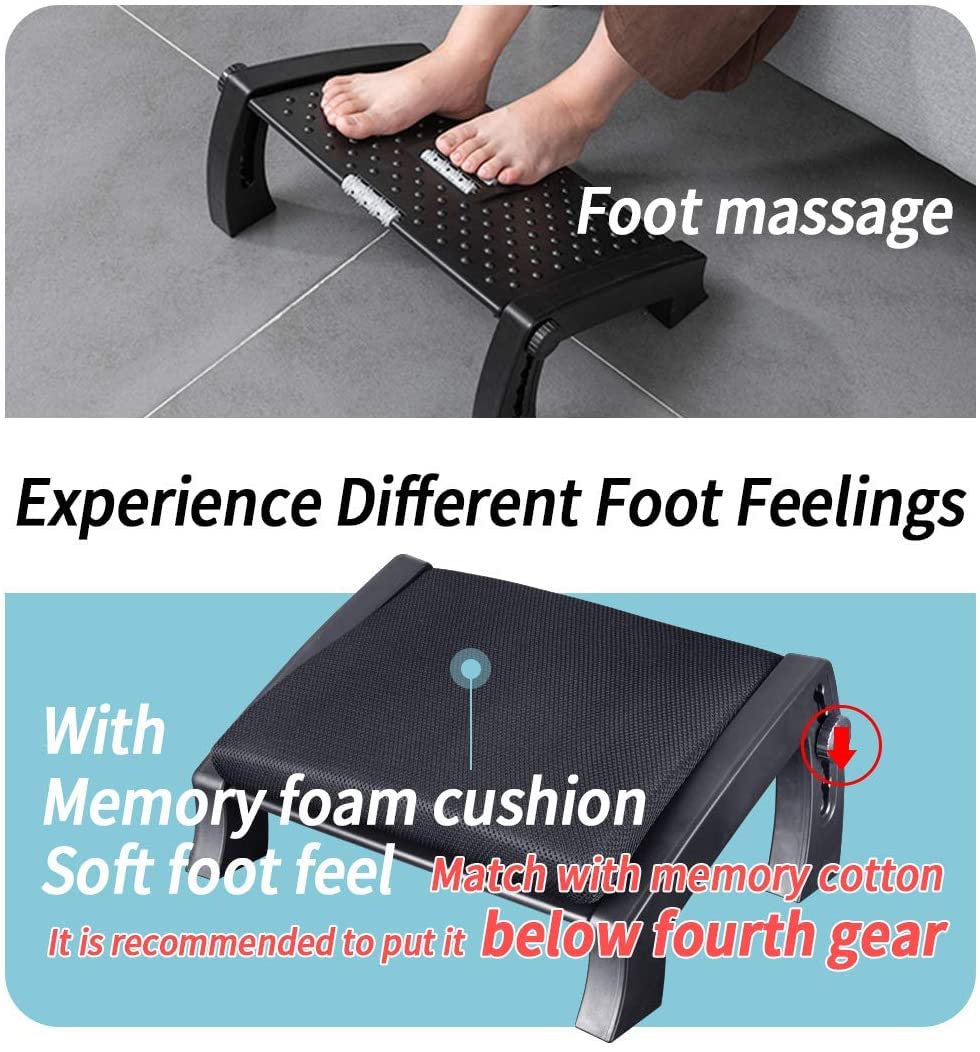 AWOKZA Foot Rest for Under Desk 360° Movable Ergonomic Foot Rest with Massager Roller and Texture Foot Stool, Foot Rest Under Desk with Non-Slip Wheel, Relieve Leg(adjustable) AWOKZA Foot Rest for Under Desk 360° Movable Ergonomic Foot Rest with Massager Roller and Texture Foot Stool, Foot Rest Under Desk with Non-Slip Wheel, Relieve Leg(adjustable)