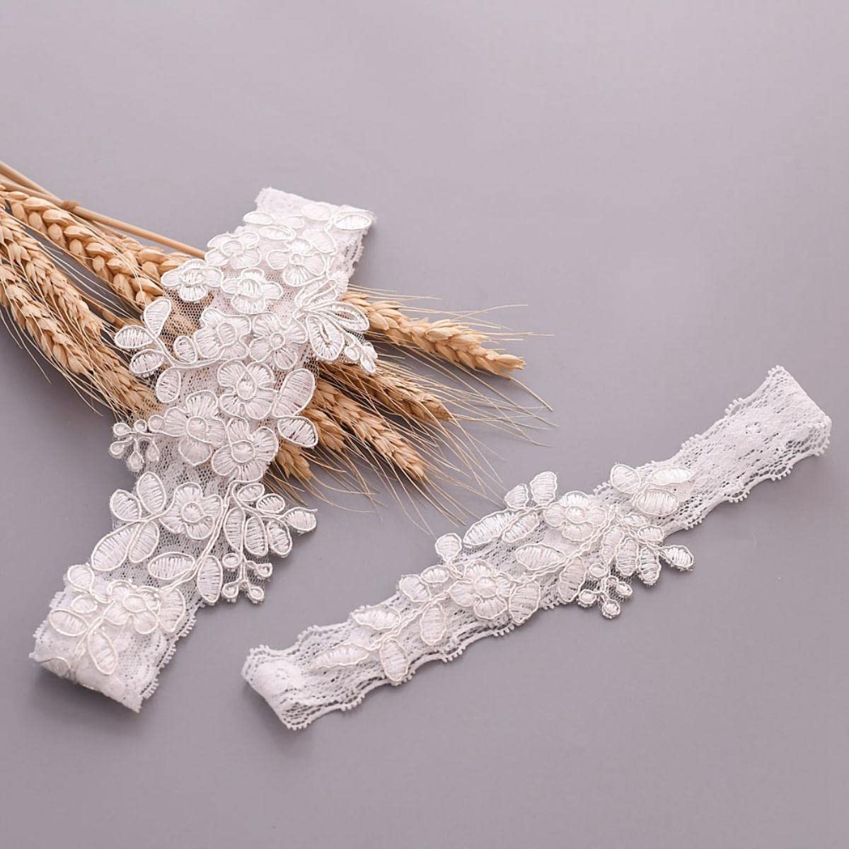 Lady Sexy Giarrettiera Calza Pizzo Giarrettiera Cinture Gambe Anello Imbracatura Cintura da Donna Giarrettiera da Sposa per ragazza-TH06 (TH06 B)