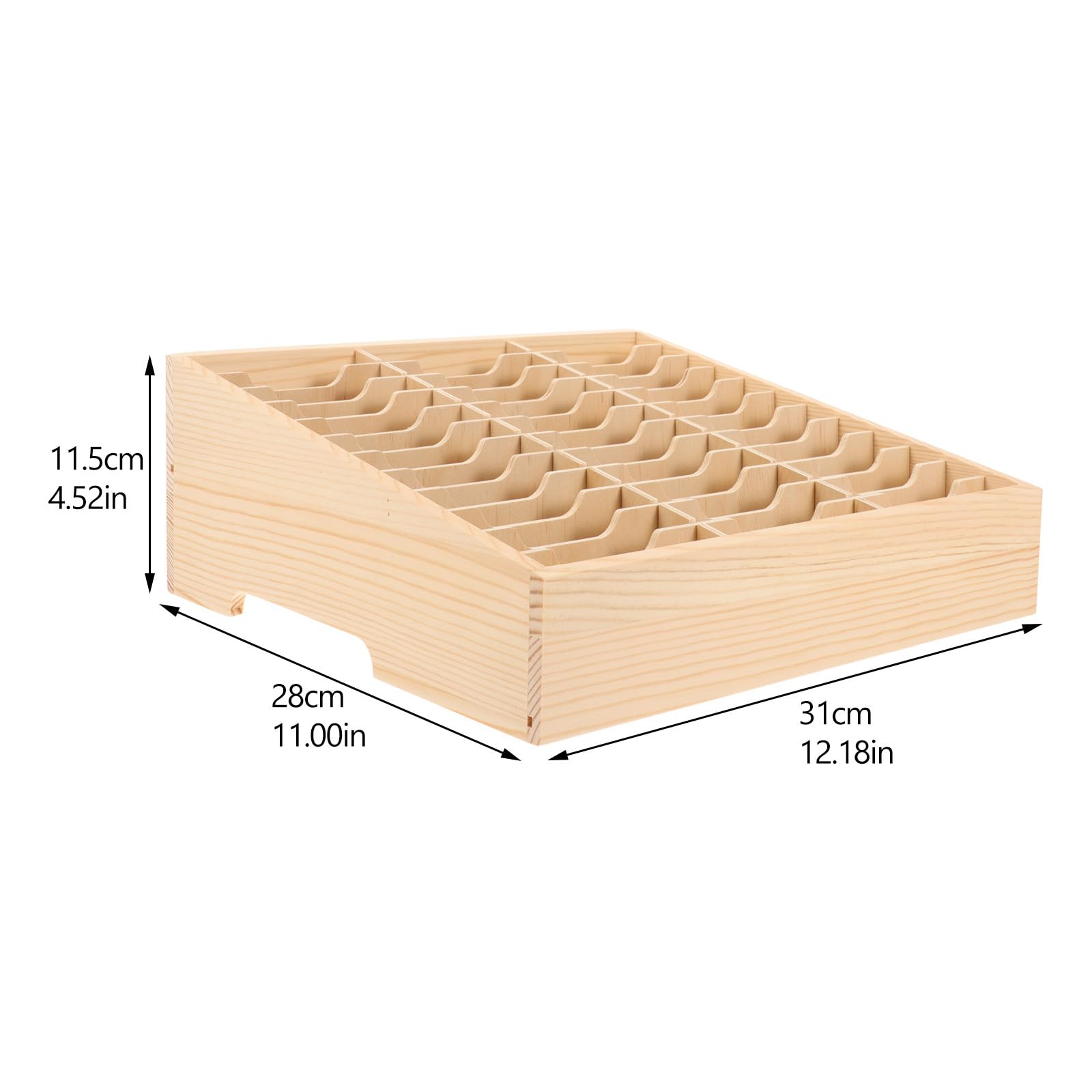 Abaodam Scatola Portaoggetti in Legno Organizer da Tavolo Supporto per Cellulare da Scrivania Contenitore da Scrivania Scomparti Multipli Accessori per Casa