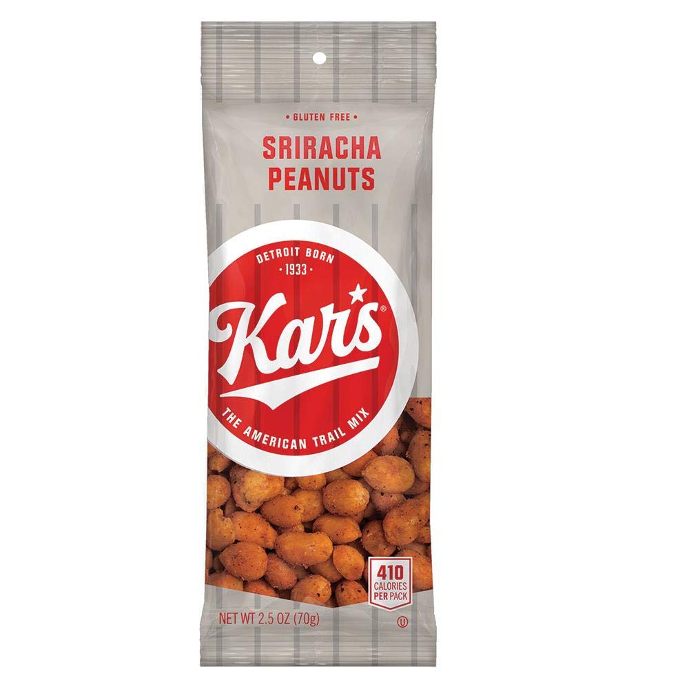 Kar's Nuts Sriracha Peanuts 2.5oz Bag (Pack of 12)