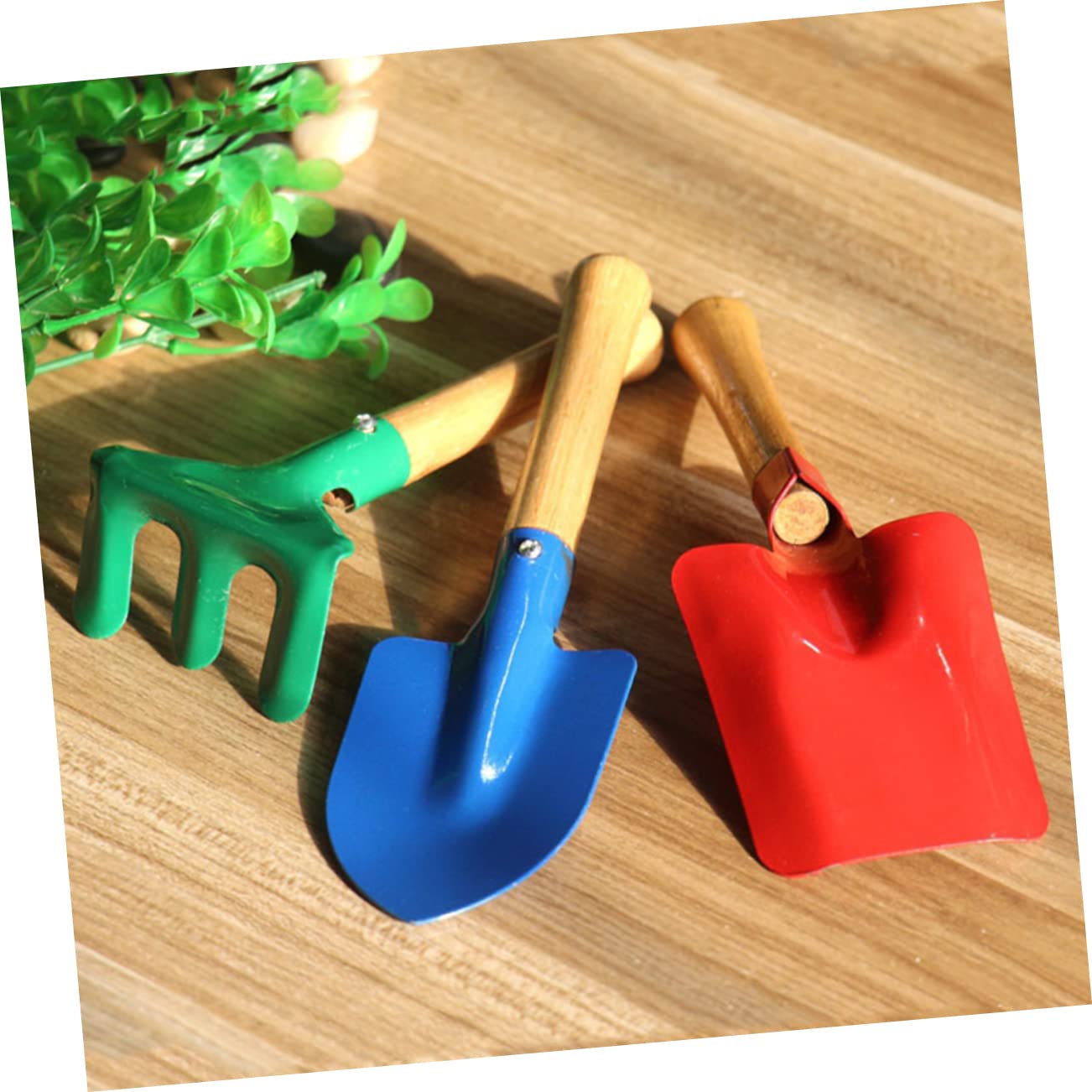 BESPORTBLE 2 Juegos De 3 Piezas Pala De Jardín Útil Mini Herramienta De Jardín Juguete Exterior Mini Rastrillo De Jardín Miniequipo Herramienta De Jardín De Juguete