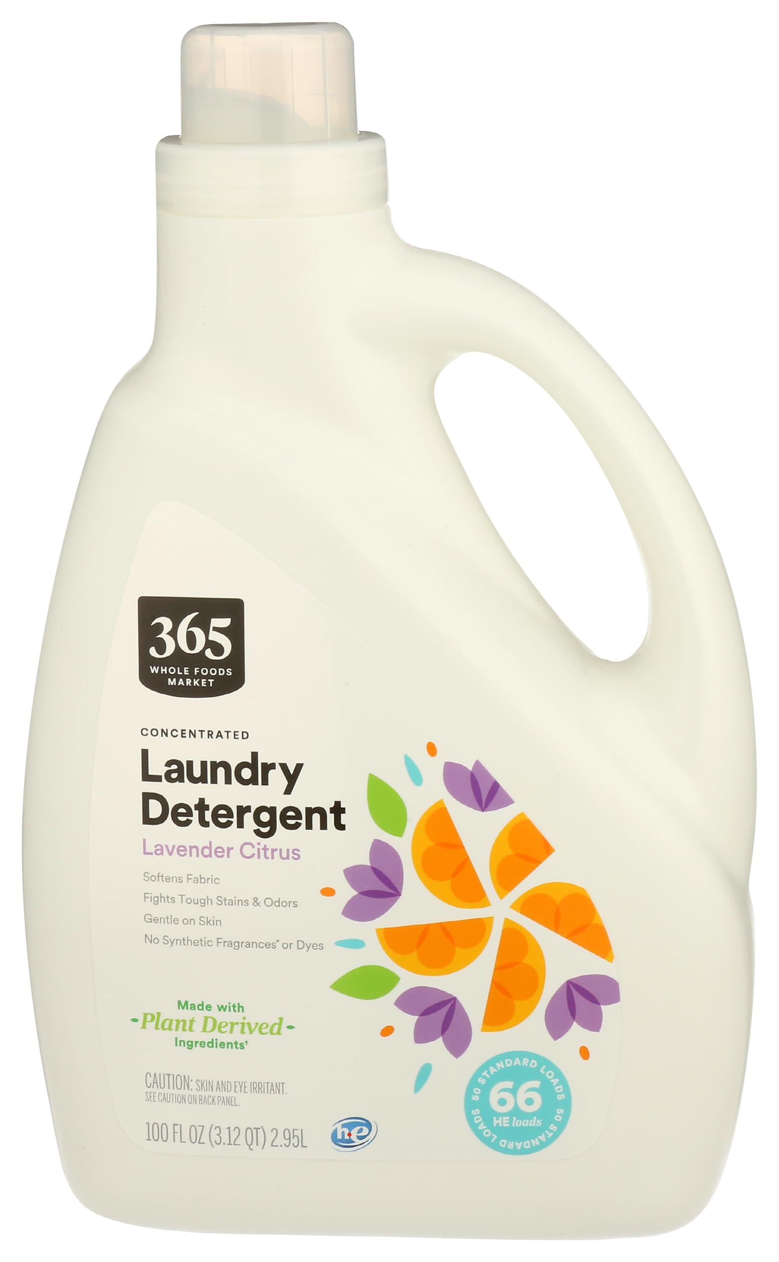 365 by Whole Foods Market Laundry Detergent Concentrated Lavender Citrus, 100 Fl Oz