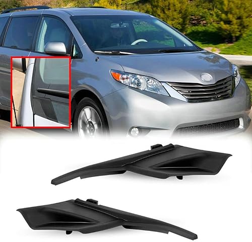 1 par de limpiaparabrisas cubierta cubierta de extensión para Toyota Sienna 2011 2012 2013 2014 2015 2016 2017 2018 2019 2020