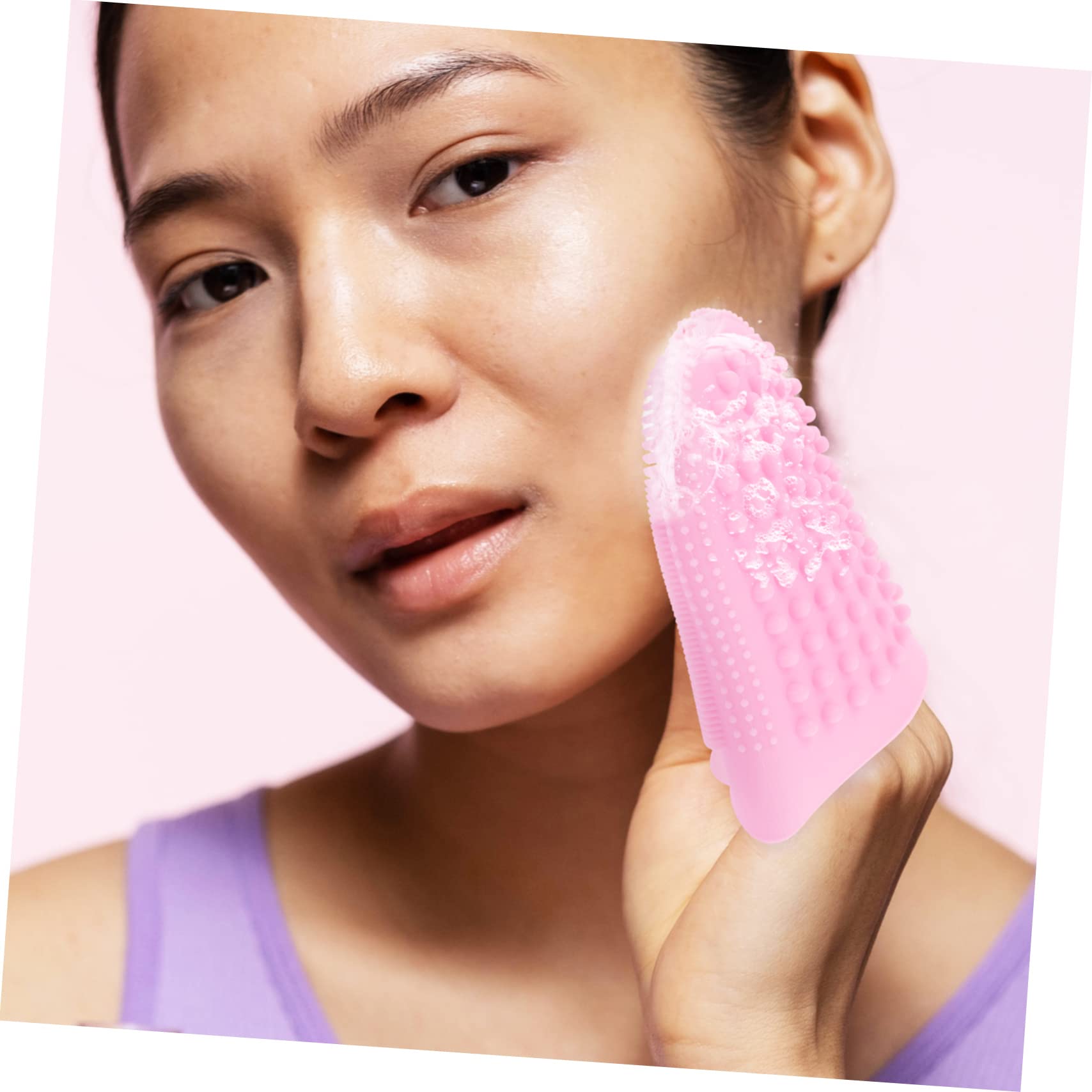 Housoutil 5stücke Silicone Gesichtsreinigungsbürste Ergonomische Peeling-bürste Mit Weichen Borsten Für Tiefenwirksame Und Sanfte Massage Für Hauttypen Lebensmittelechtes