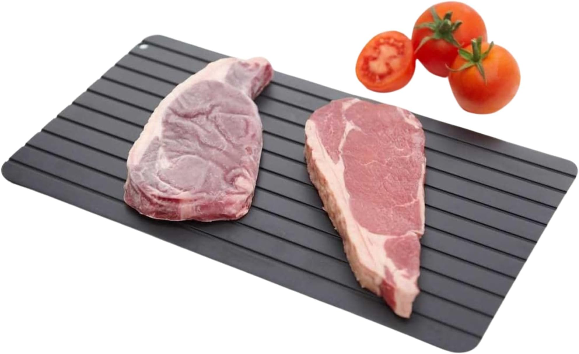 Defrost Tray Thawing Plate Defrosts Food up to 5X Faster, Large Defrosting Board to Defrost Frozen Meat Fast, Aluminium Thawing Tray for Frozen Foods or Meat in Short Time and Naturally