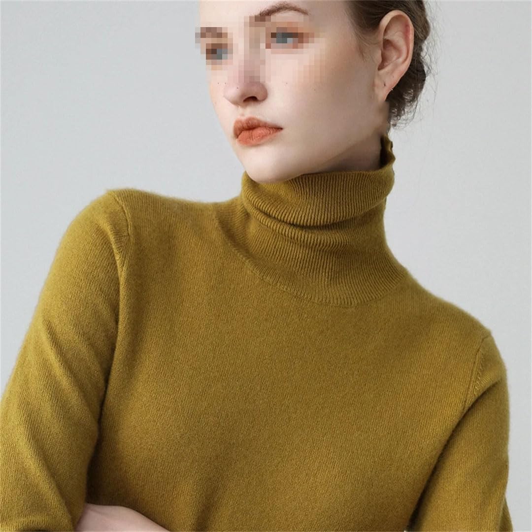 Jerseys De Punto De Cachemira para Mujer, Suéter Suave Y Cálido con Cuello Alto