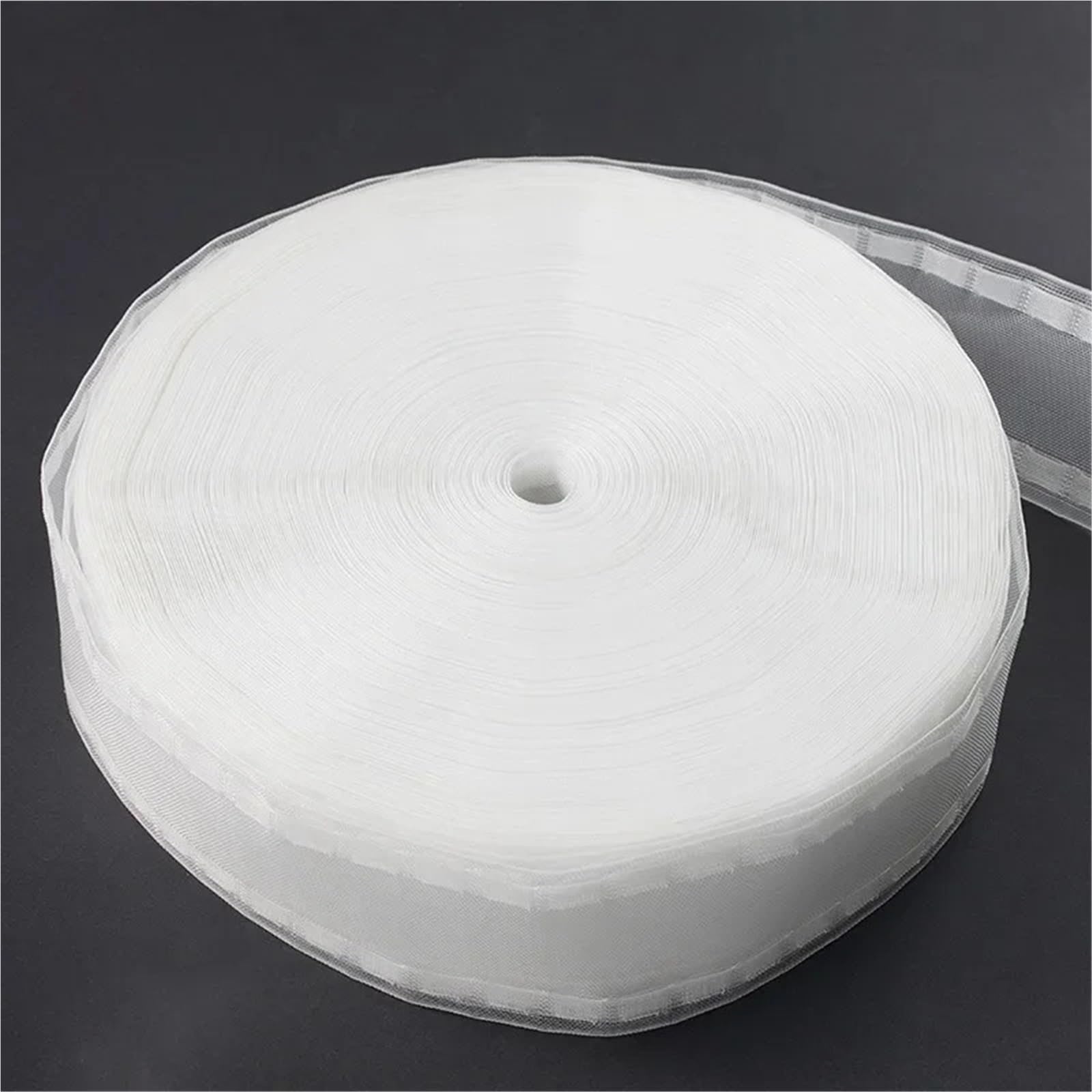 Rufflette pour Rideaux Ruban plissé for Rideau Blanc, 10/20/50M, Ruban for Bricolage, Accessoires de Couture for Maison, Tige à Crochet, Poche(30M)