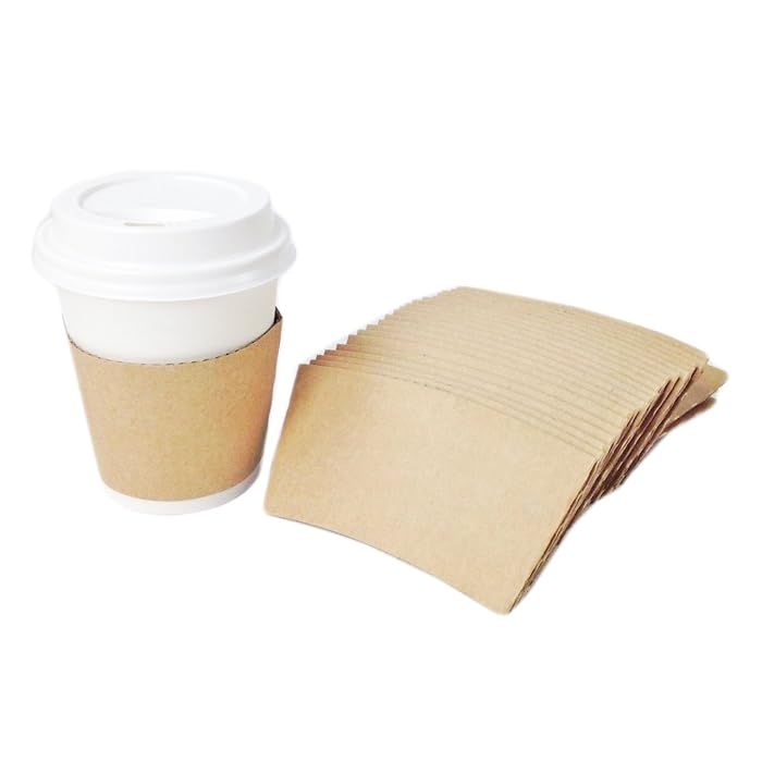 Buy Black Cat Avenue 50 Count Kraft Brown Hot Cup Sleeves For 10oz 12oz