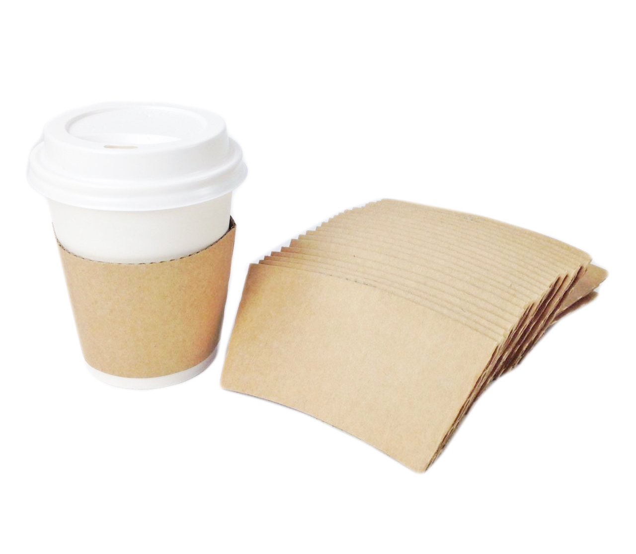 Buy Black Cat Avenue 50 Count Kraft Brown Hot Cup Sleeves For 10oz 12oz