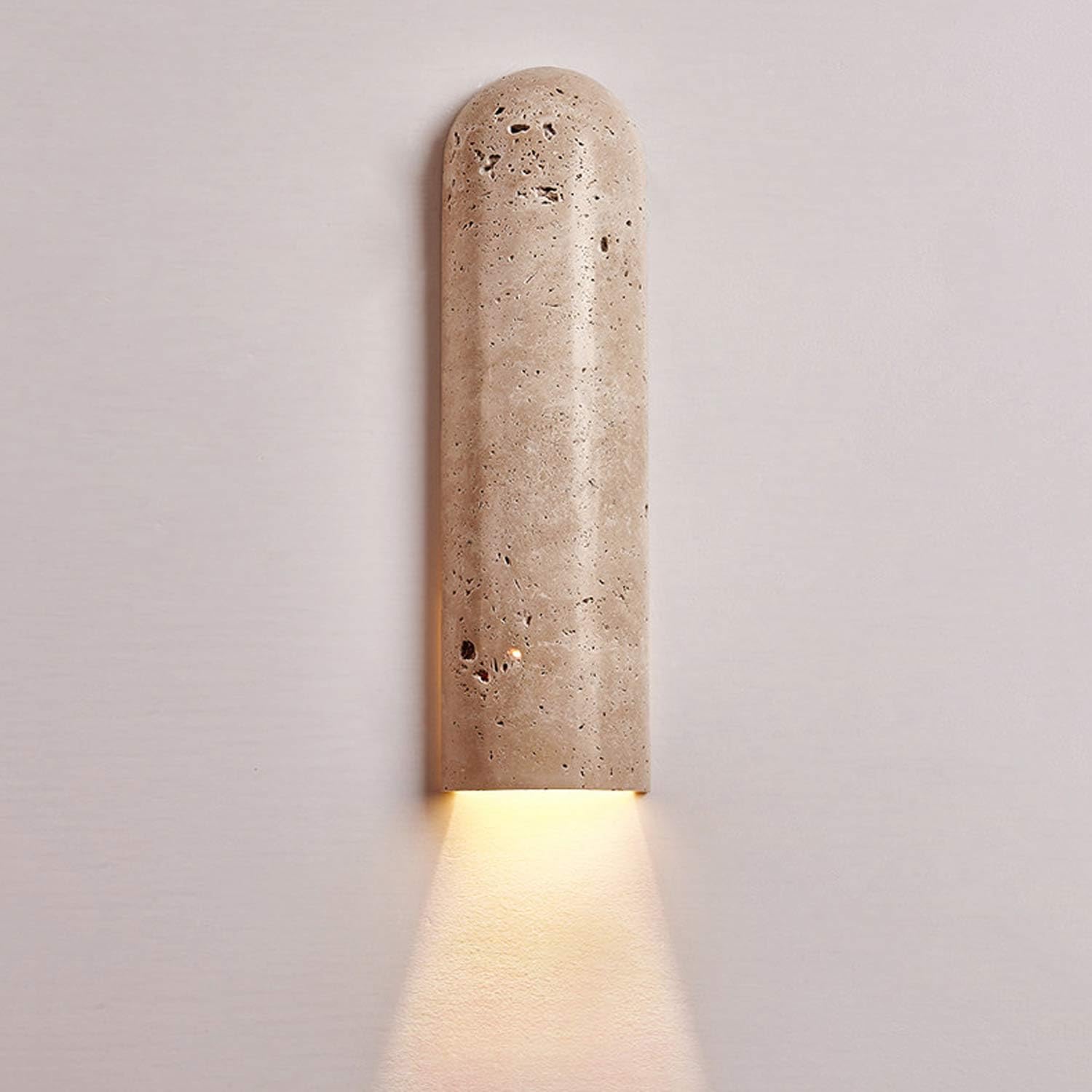 USMJQVZ Yellow Travertine Wall Sconce Wabi Sabi Wall Lamp With Natural Stone Lampshade Wabi Sabi Light Fixture Japanese Style Marble Wall Sconce Kitchen Island Bedroom Hallway Entryway