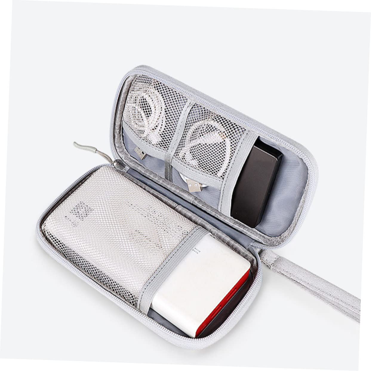 3 Pezzi Organizer Elettronico per Accessori Digitali Custodia da Viaggio Grande Grigia Elegante per Cavi Dati Caricabatterie e Hard Disk Borsa Portatile Protettiva e Compatta con