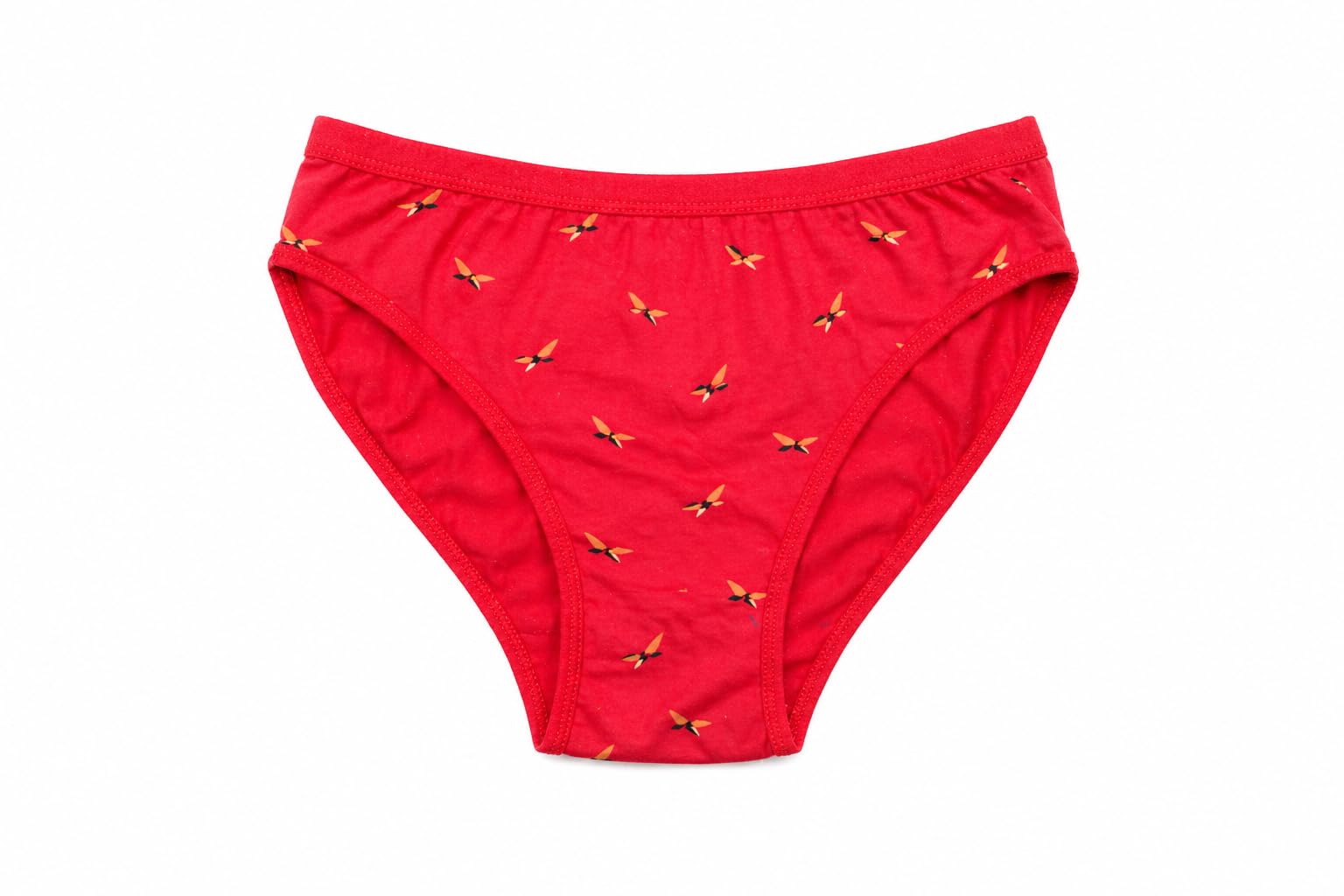 Women's Bikini Briefs, Red with Butterfly Print, Cotton Underwear, Comfortable Fit-picture-51