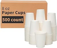 Vista 14 de RACETOP Paquete de 50 tazas de café de papel desechables de 16 onzas con tapas y mangas, vasos de papel desechables blancos, tazas calientes