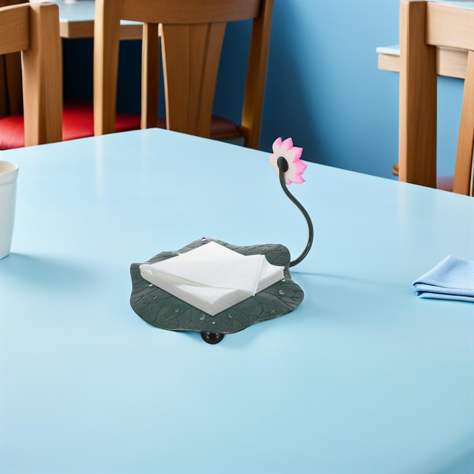 Servilletero de Loto Decorativo para Mesa de Restaurante en Hierro Diseño Flor para Cocina y Eventos Elegantes