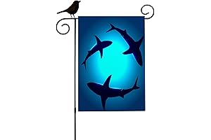 Captivating Shark Garden Flag: Adorn Your Oasis with Underwater Ambiance