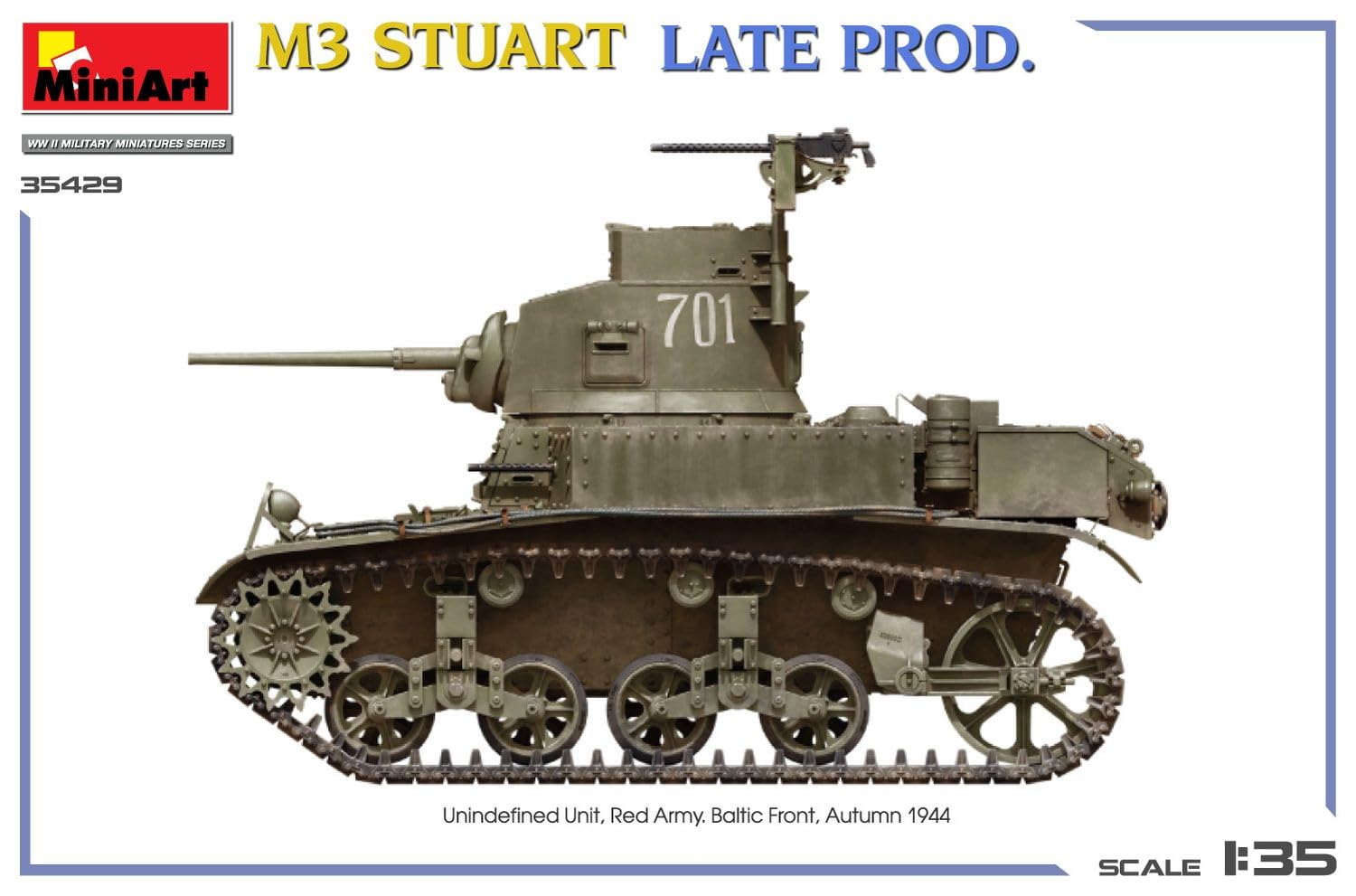 Mini Art 35429 1:35 US M3 Stuart Späte Prod. Interior - originalgetreue Nachbildung, Modellbau, Plastik Bausatz, Basteln, Hobby, Kleben, Modellbausatz, Zusammenbauen, unlackiert