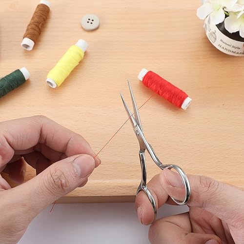 Miniatura 6 de JARVISTAR 2 Pack Heavy Duty Fabric Scissors: Stainless Steel, Sharp Blades for Embroidery, Fabric Sewing, Leather Craft (4 & 8 inch)