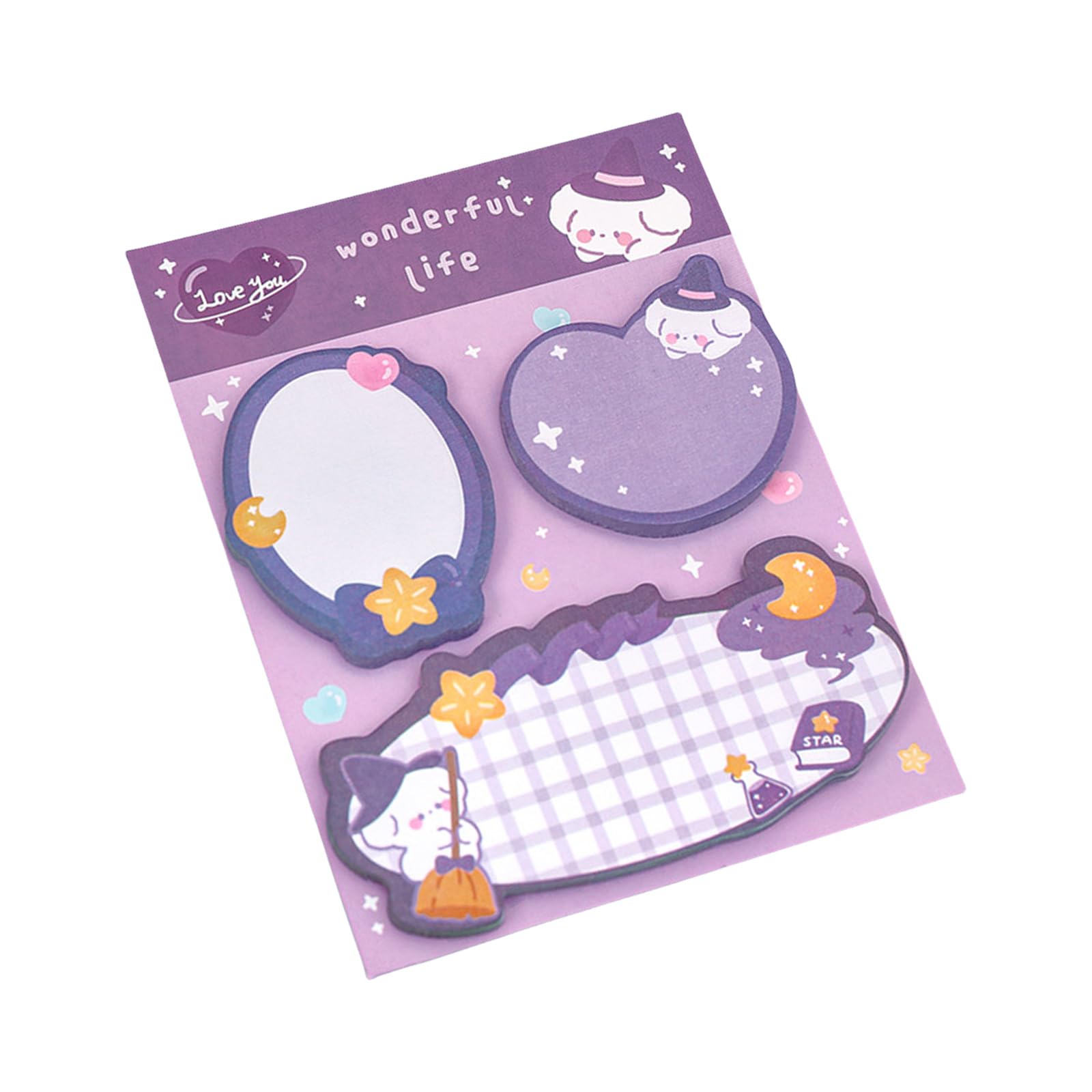 Buxuaaaa 60 Sheets Cartoon Animal Note Paper Sticky Notes Reminder on Notebook Planner Fridges Small Memo Pad Pocket Notepads Cartoon Sticky Notes