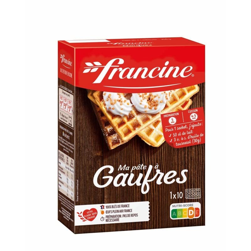 Franciine – Preparación para gofres 350 g – Lote de 4