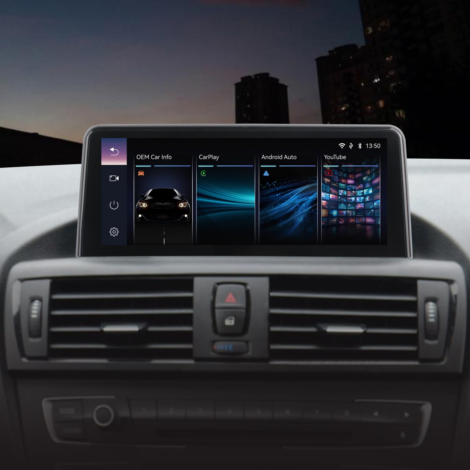 Autoradio pour BMW F20/F21/F23 Cabrio(2011-2016) F30/F31/F33/F34/F36/3GT (2012-2016) Stéréo sans Fil CarPlay/Android Auto Bluetooth RDS