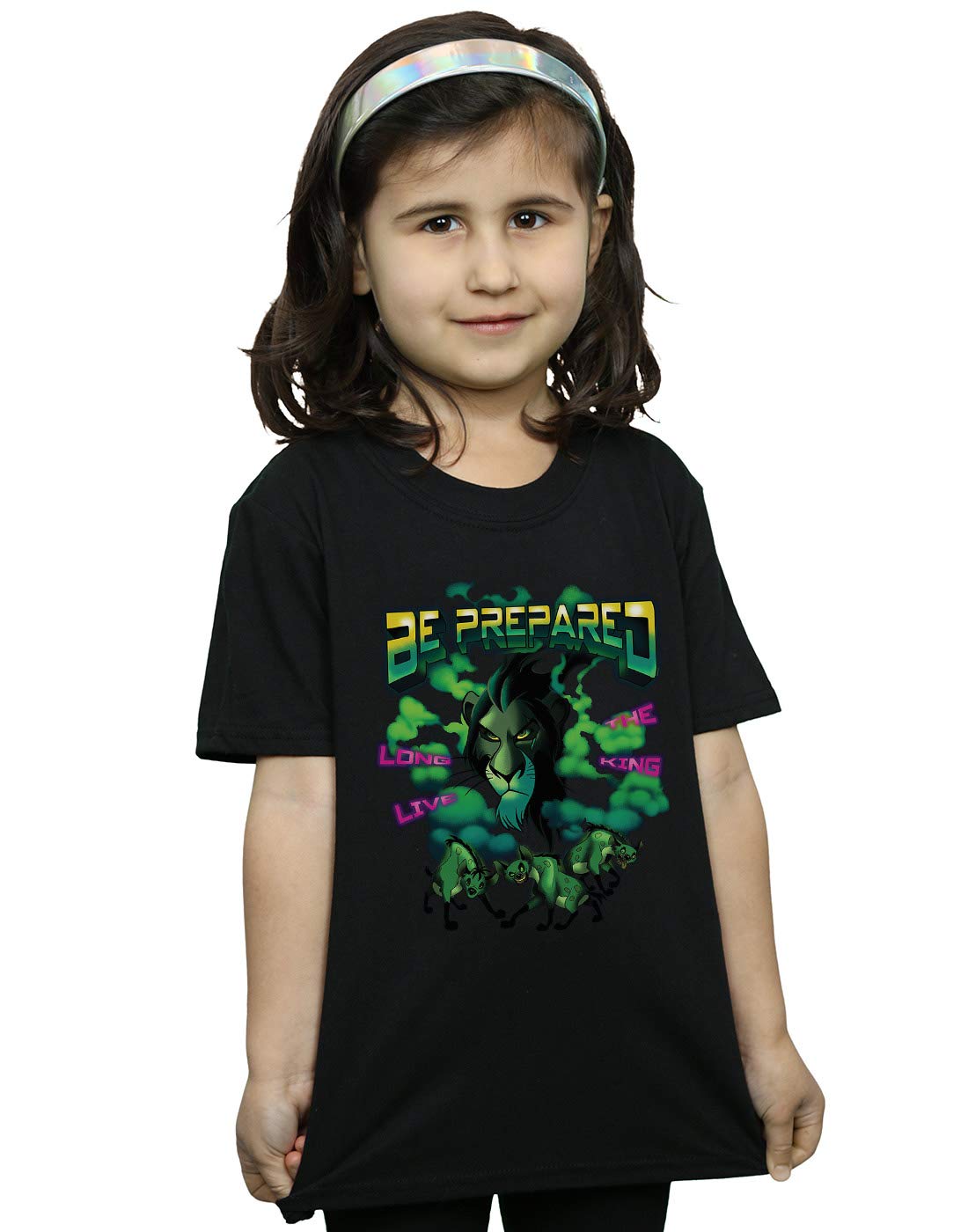Disney Girls The Lion King Scar Long Live The King T-Shirt Black 5-6 Years