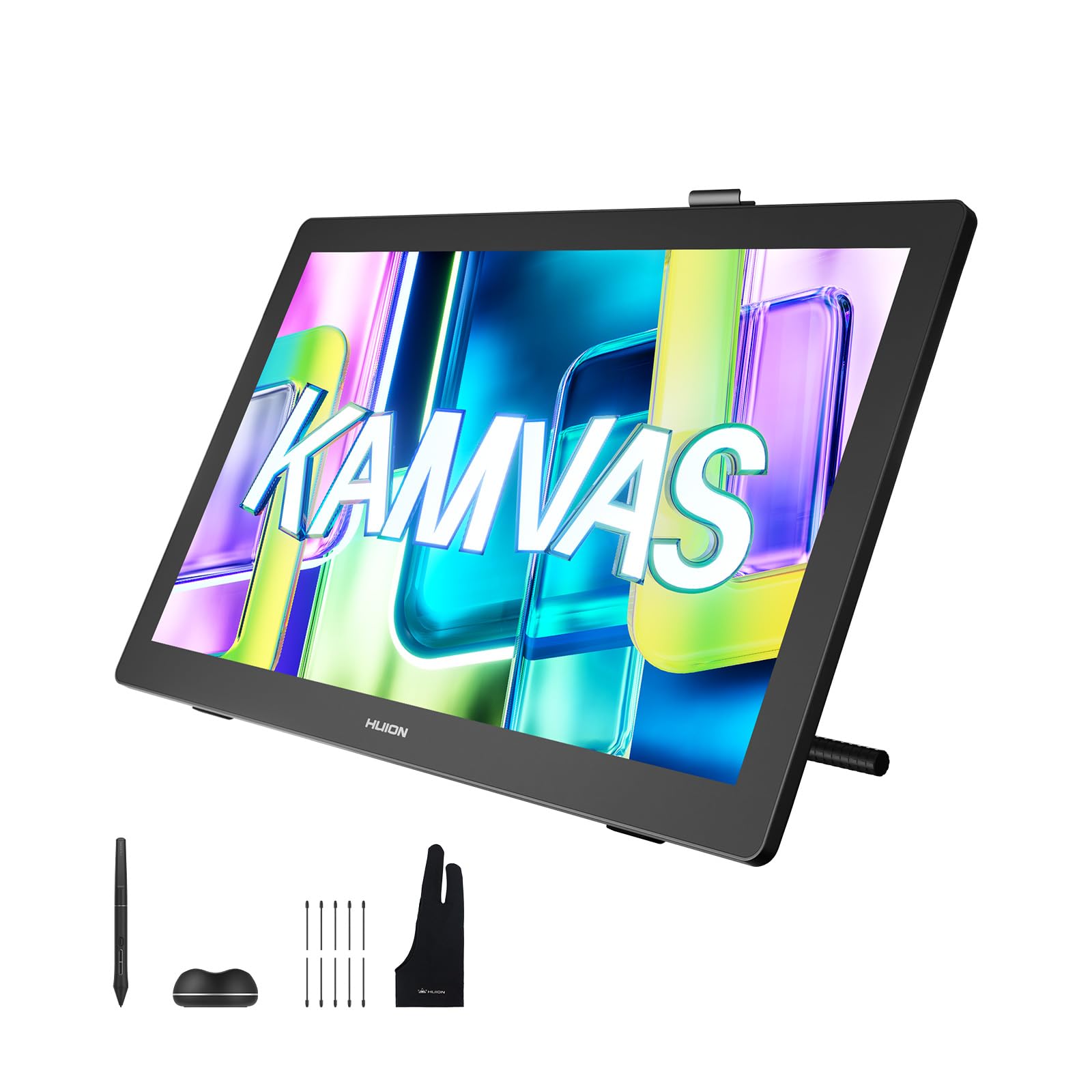 Huion Kamvas 22 (Gen 3 Tavoletta Grafica Con Schermo, display QHD 2,5K 21,5" 90Hz, stilo PenTech 4.0, 16384 livelli, 99% sRGB, ΔE<1,2 per illustrazione, design e animazione