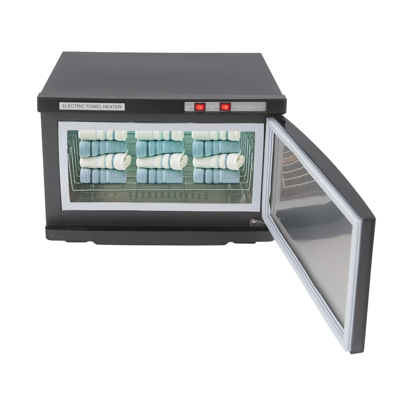 Scaldasalviette Scaldasalviette Comprime Asciugamani Asciugamani Caldo Cabinet Sterilizzatore Luce UV 25 L, Radiazione elettromagnetica +Riscaldamento, Spa E Bagno (Nero)