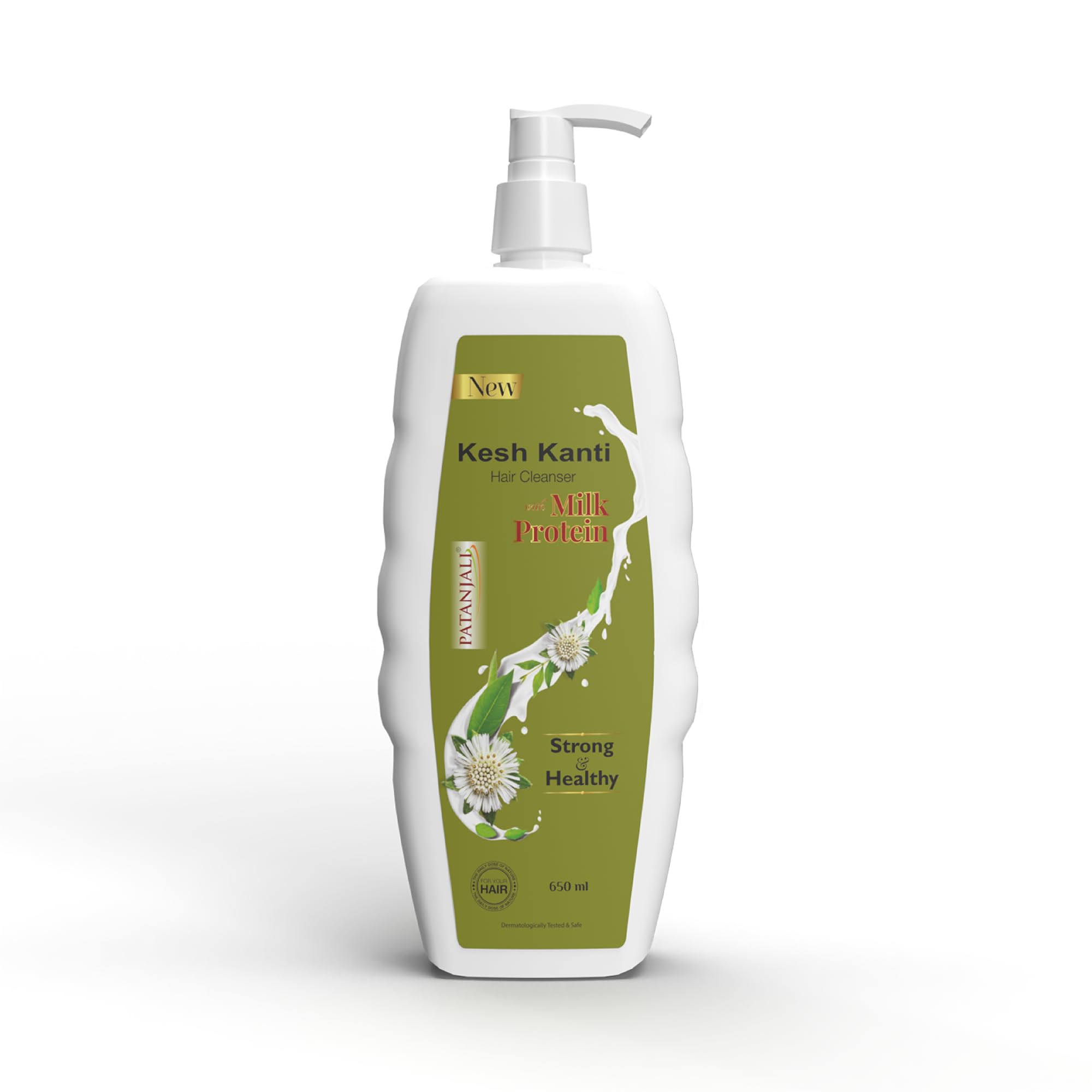 Patanjali Kesh Kanti Hair Cleanser Milk Protien Shampoo, Herbal Care for Healthy Hair, Suitable for All Hair Types (650 Ml)-picture-47