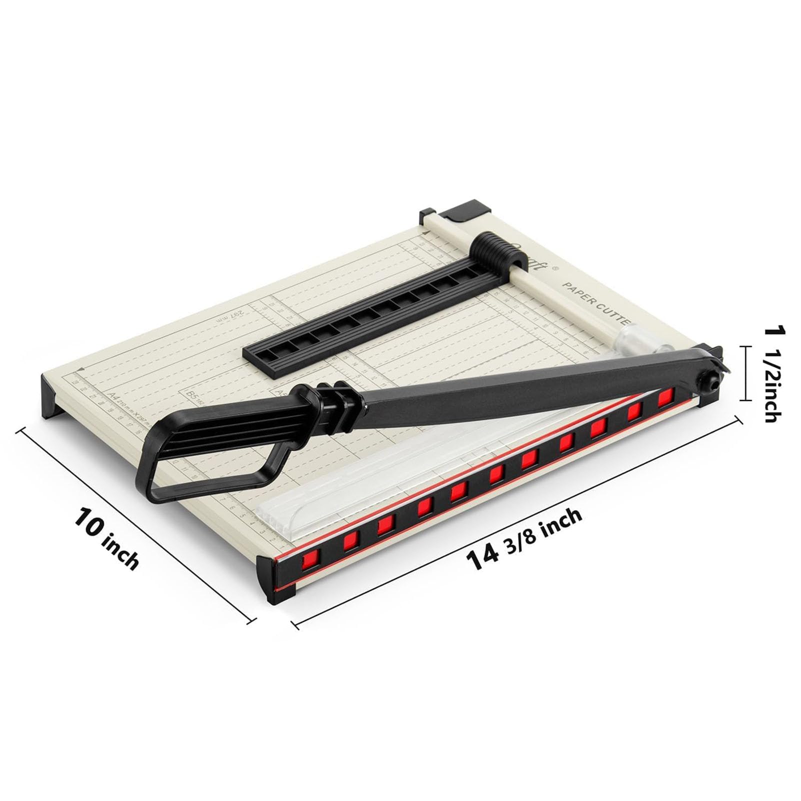 Guillotine-Papierschneider, Papierschneider A4, professionelle industrielle Hochleistungs-Scrapbooking-Trimmermaschine mit Metallbasis für Büros, kommerzielle Fotokopierdruckereien