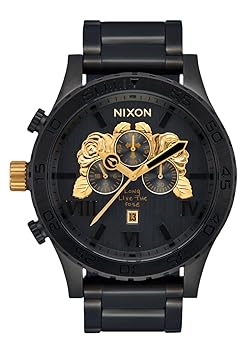 NIXON THE 51−30 CHRONO 腕時計 ブラック/ゴールド Nixon 51-30 Chrono Collection | Men's Stainless Steel