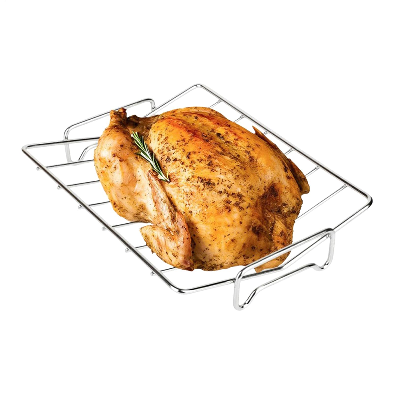 Nieprzywierający stalowy grill do pieczenia – akcesoria do grilla do pieczenia kurczaka, na kemping, gotowanie na świeżym powietrzu, grillowanie mięsa, idealne dla entuzjastów grillowania.